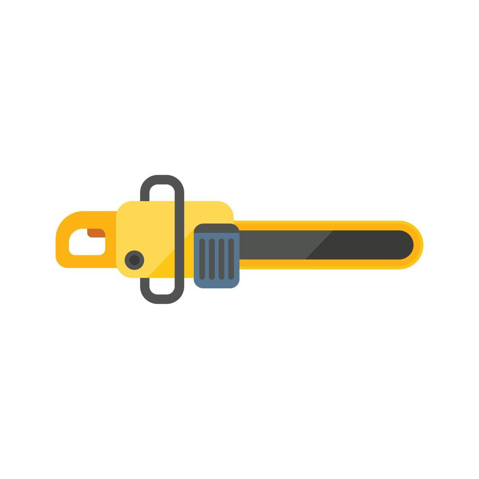 Chain saw icon flat vector. Power tool vector