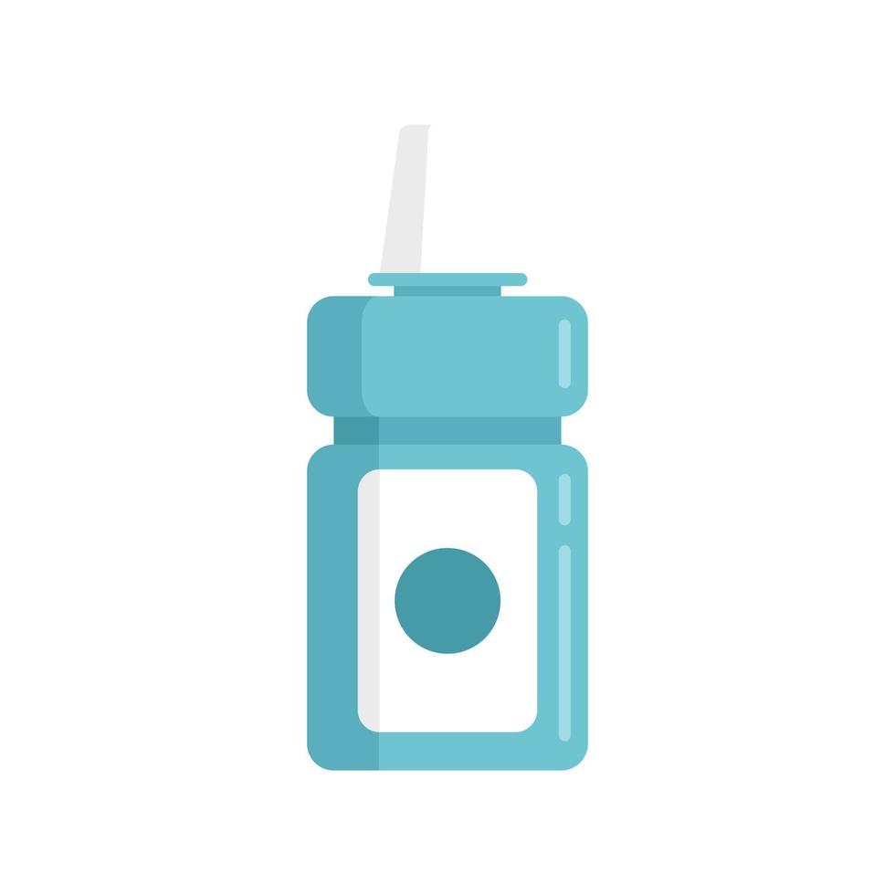 Mouthwash icon flat vector. Dental clean vector