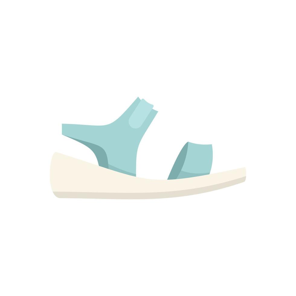 Sandal slipper icon flat vector. Summer footwear vector