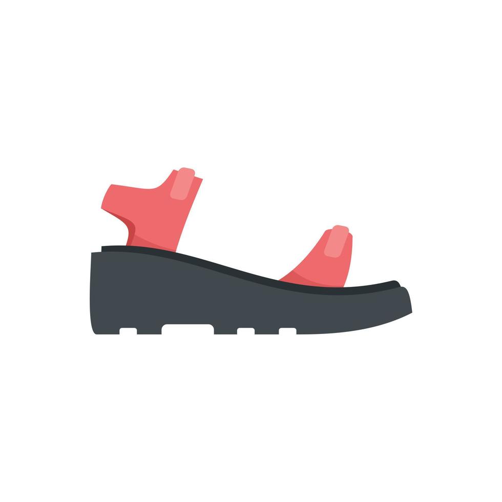 Sandal footwear icon flat vector. Woman flop vector