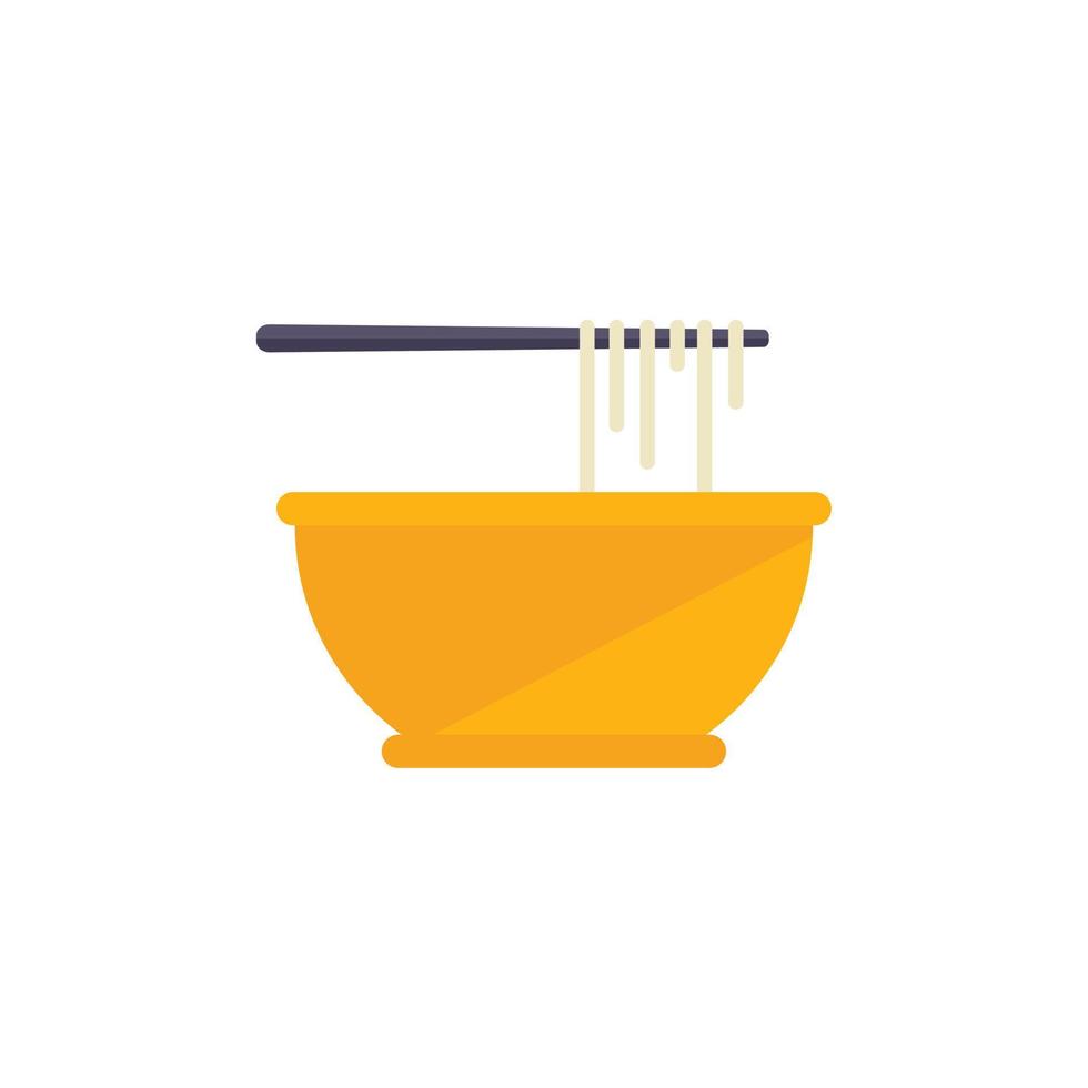 Lunch pasta icon flat vector. Healthy food vector