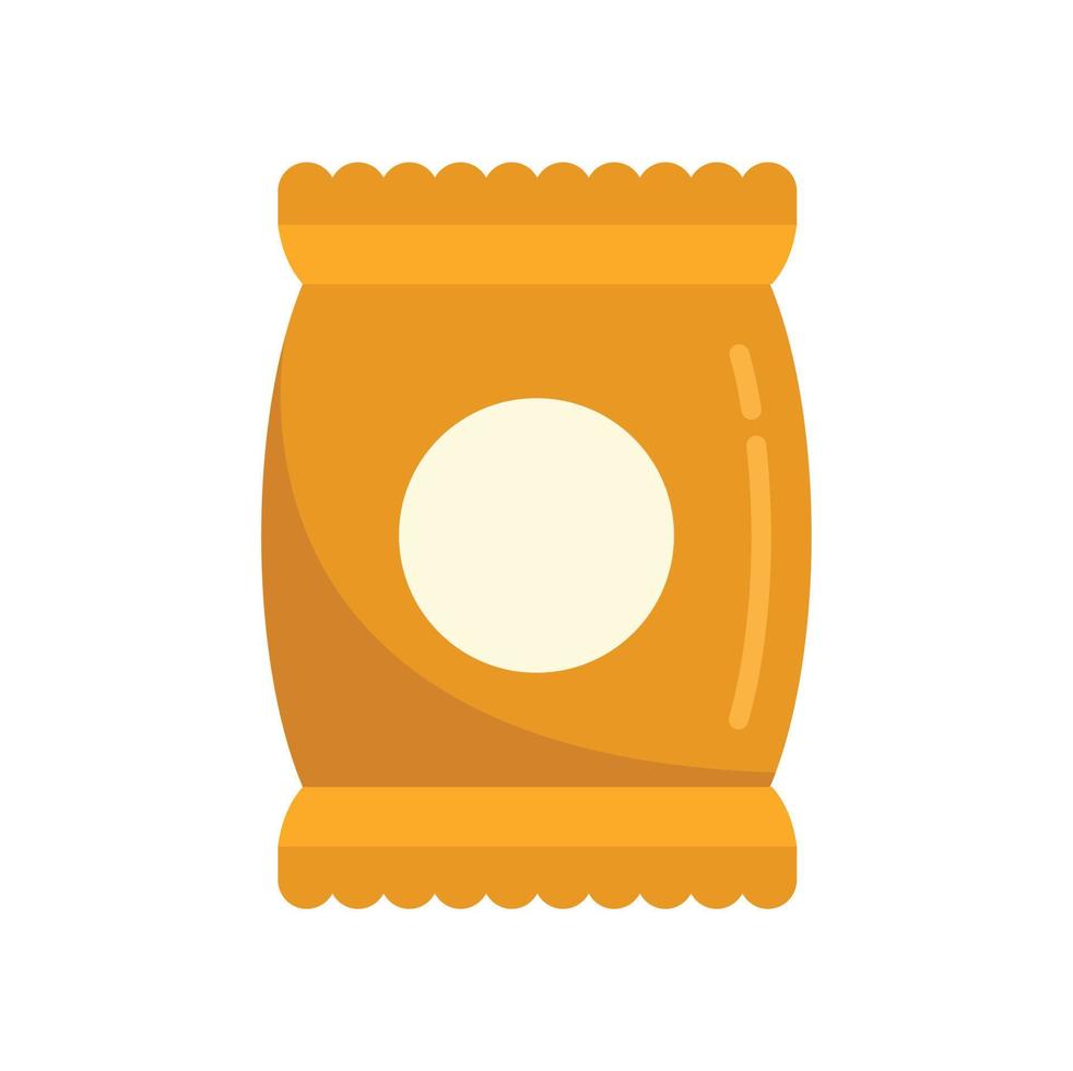 Oatmeal snack bar icon flat vector. Healthy food vector