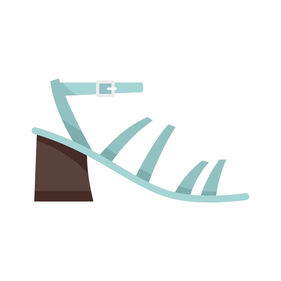 Ankle sandal icon flat vector. Summer shoe vector