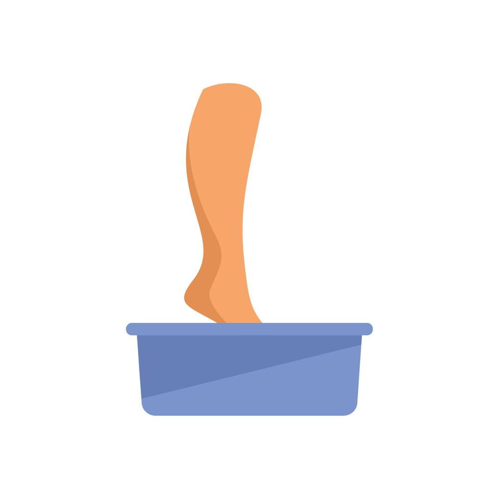 Foot bath icon flat vector. Spa feet vector