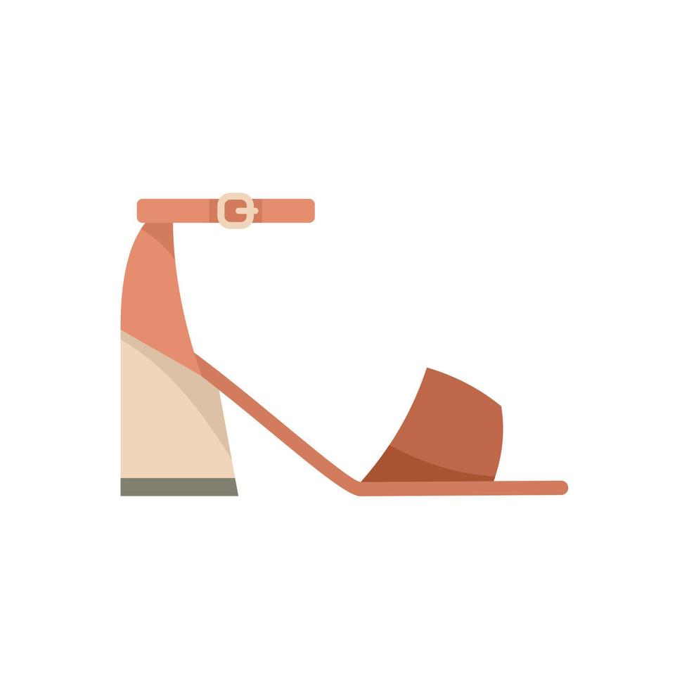 Beach sandal icon flat vector. Woman slipper vector