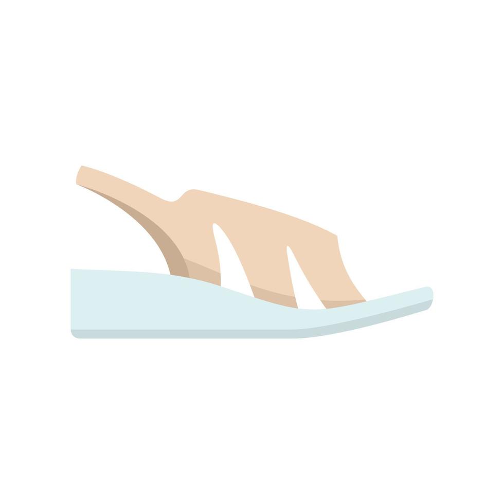 Sandal heels icon flat vector. Woman footwear vector