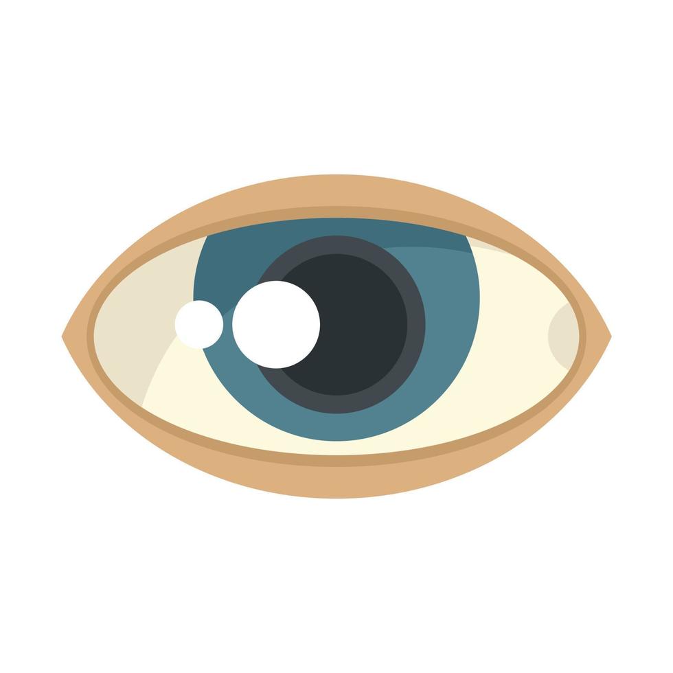 Eye view icon flat vector. Look vision vector