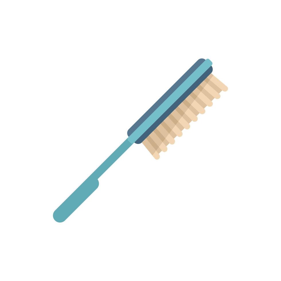 Hand pool brush icon flat vector. Cleaning pump vector
