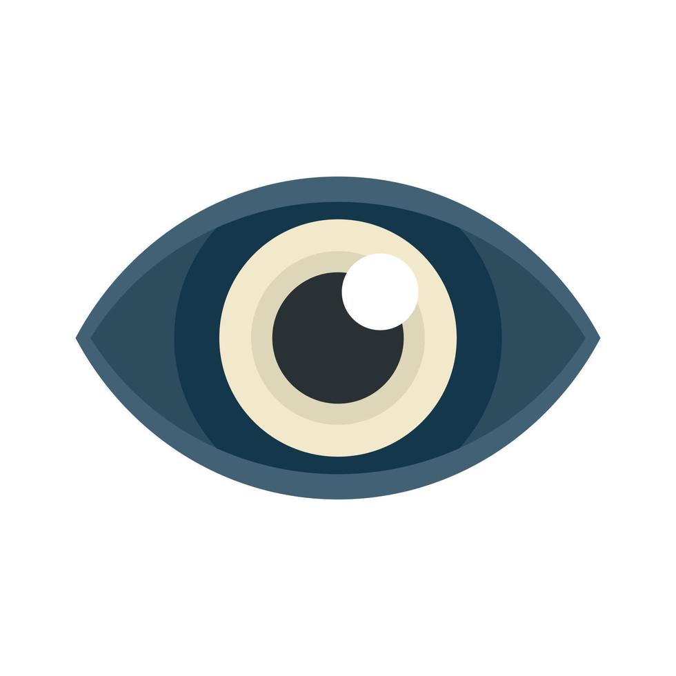 Spy eye icon flat vector. Eyeball sight vector