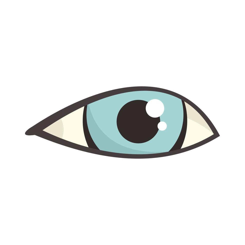 Eye idea icon flat vector. View look vector