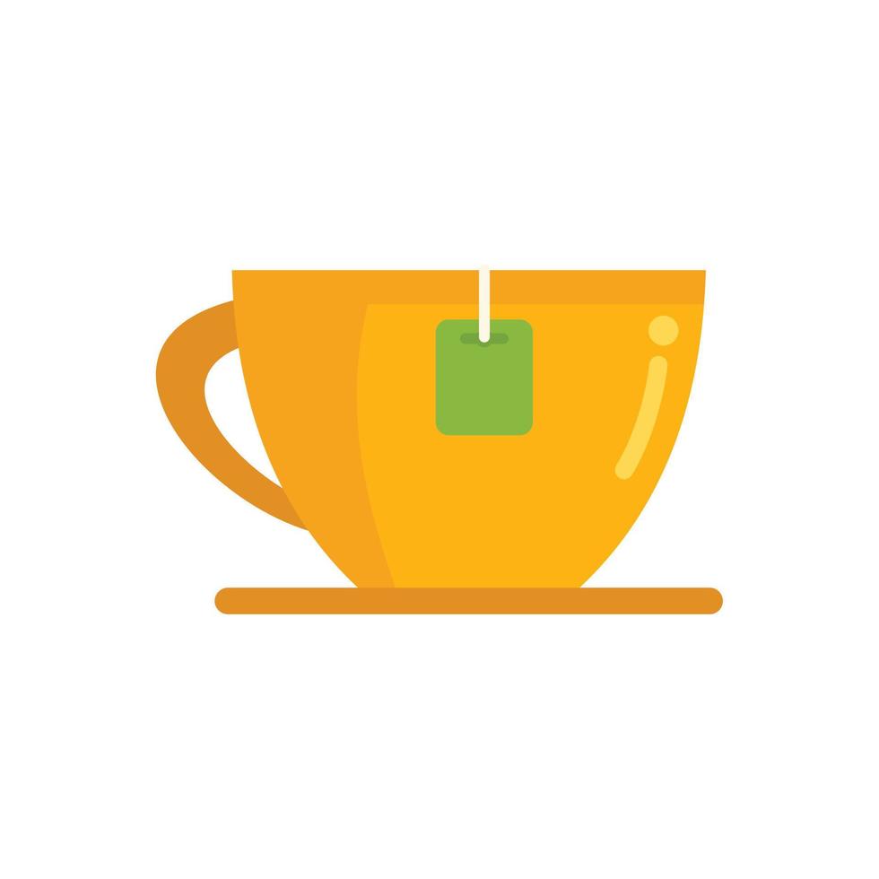 vector plano de icono de taza de té. lindo trabajo