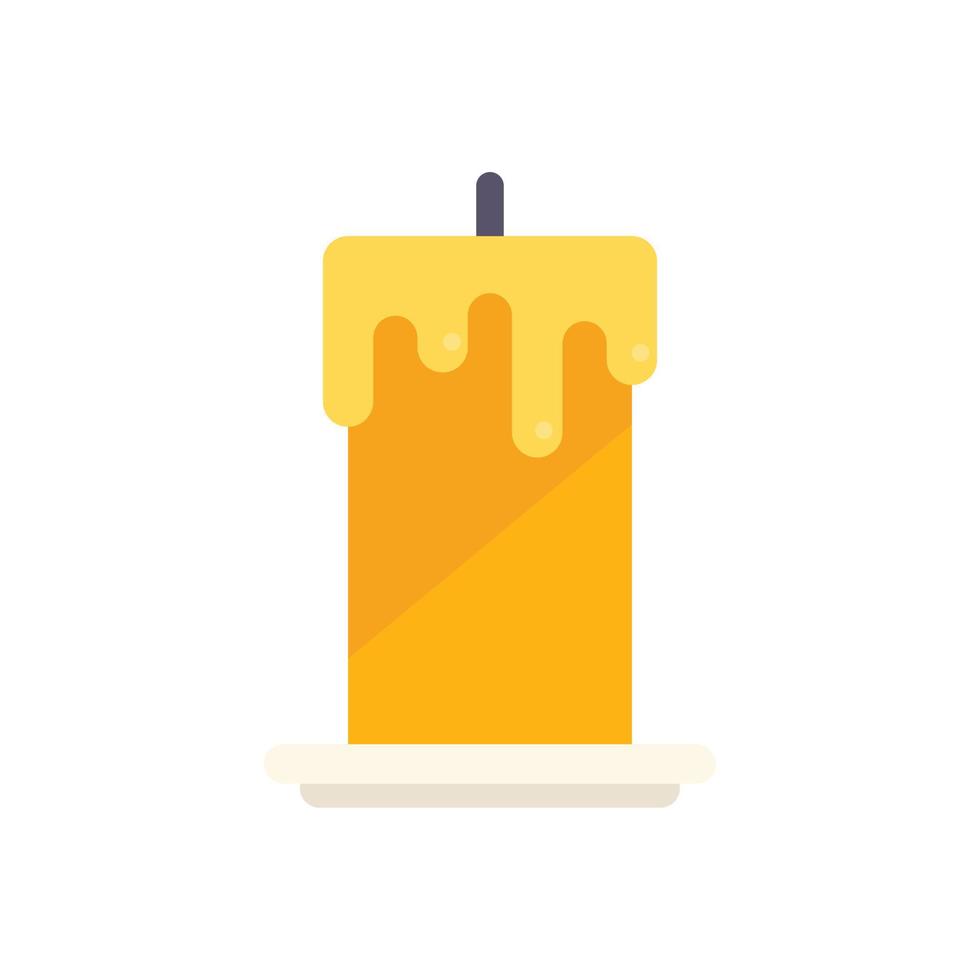 Wax candle icon flat vector. Seal letter vector