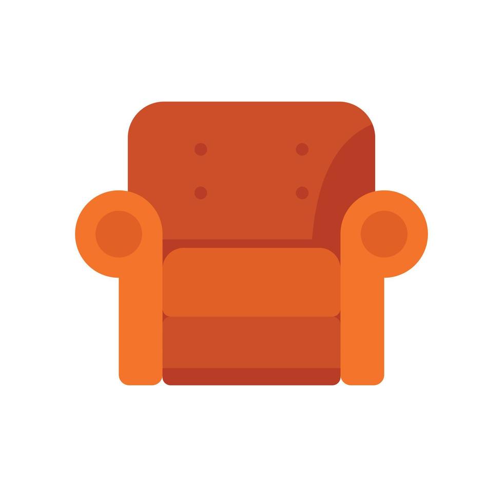 Cozy home armchair icon flat vector. Cute house vector