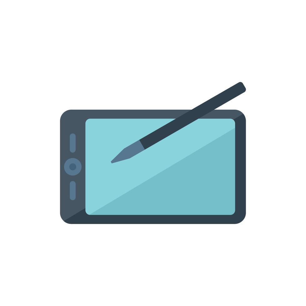 Writing tablet icon flat vector. Write text vector