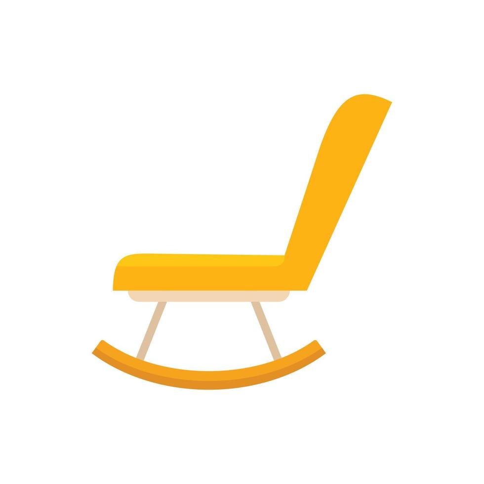 Rocking chair icon flat vector. Cute work vector
