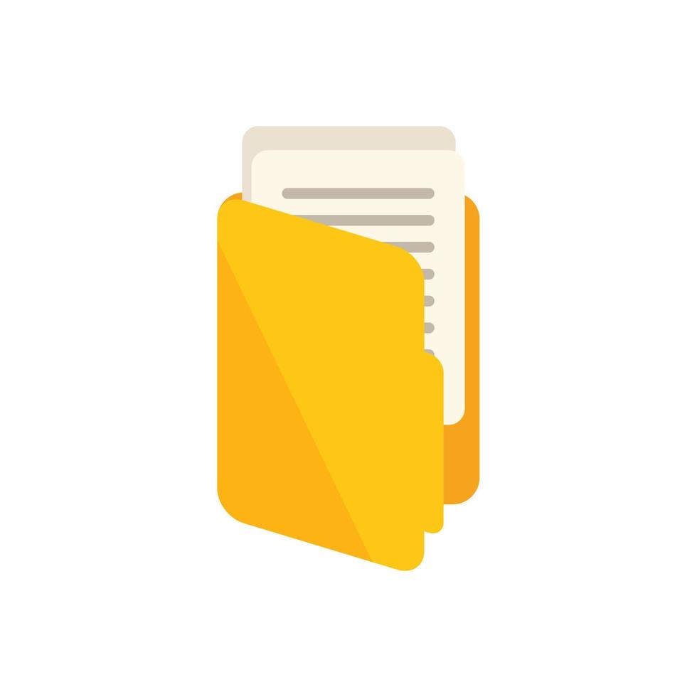 Text folder icon flat vector. Message letter vector