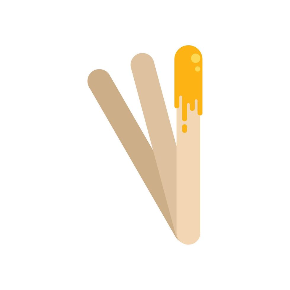 Wax stick icon flat vector. Seal stamp vector