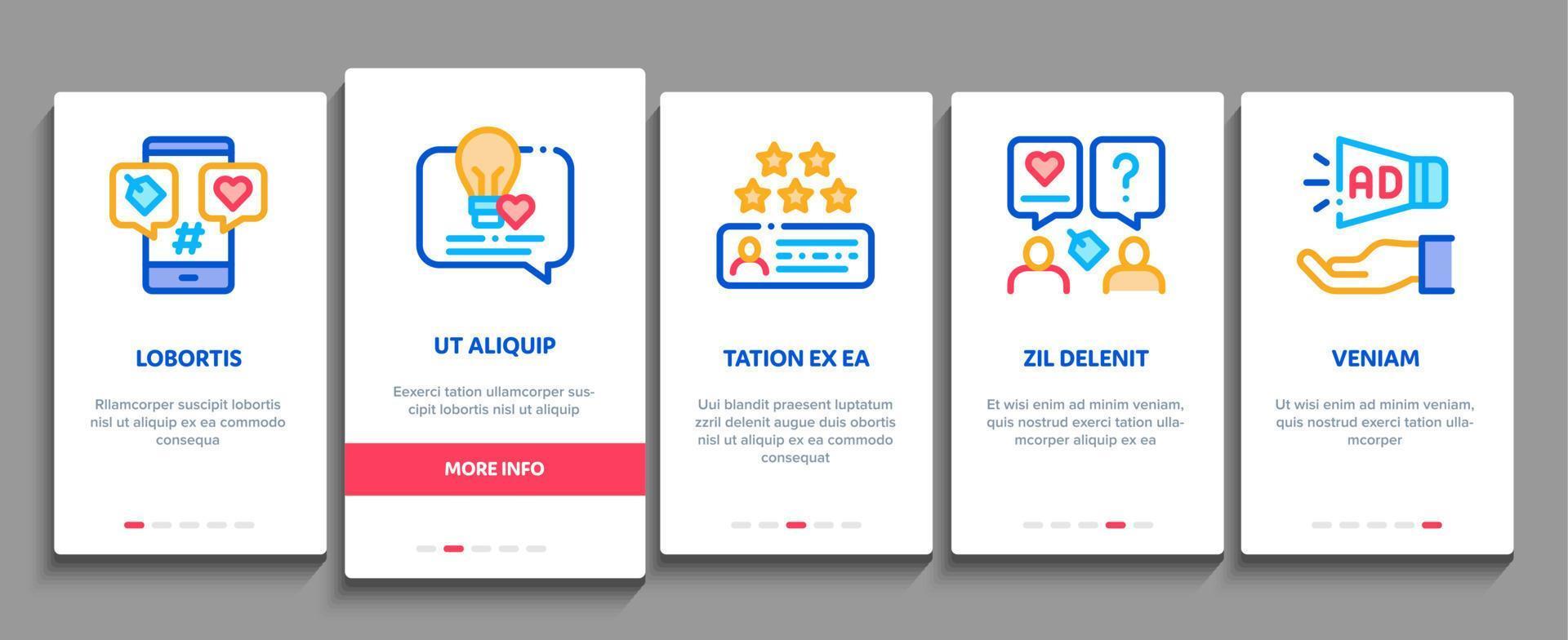 Ambassador Onboarding Elements Icons Set Vector