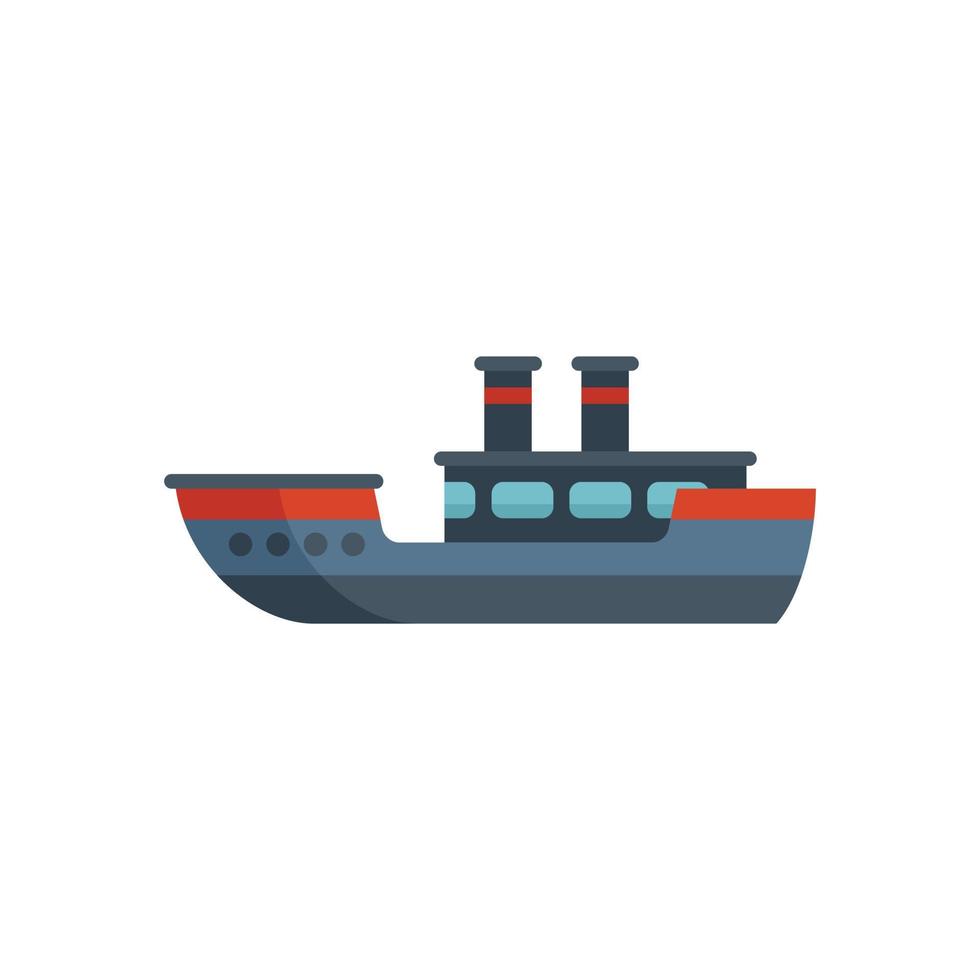 Sea cargo ship icon flat vector. Planet climate vector