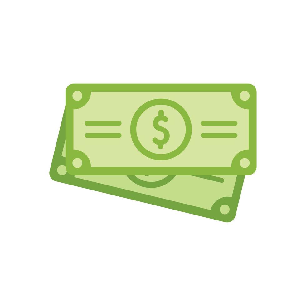 Dollar cash auction icon flat vector. Price sell vector