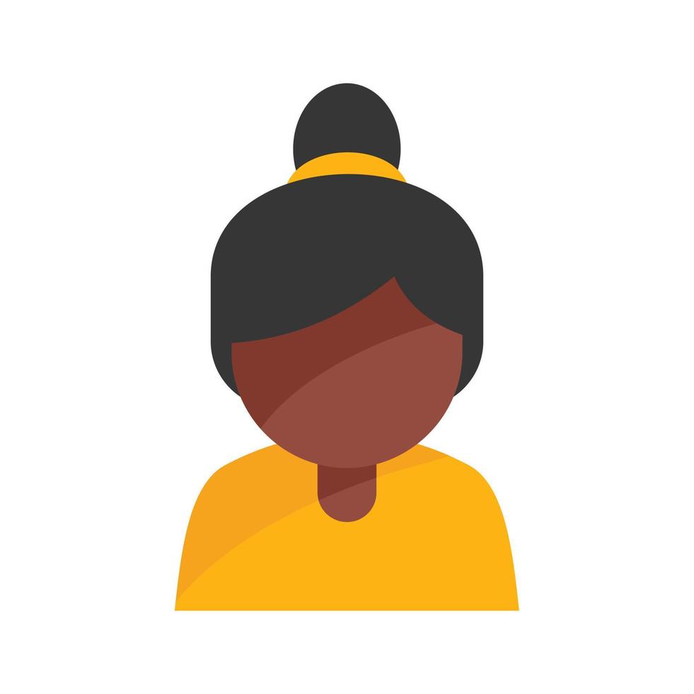 Tanzania girl icon flat vector. African person vector