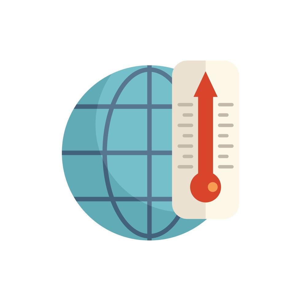 Global warming icon flat vector. Earth climate vector