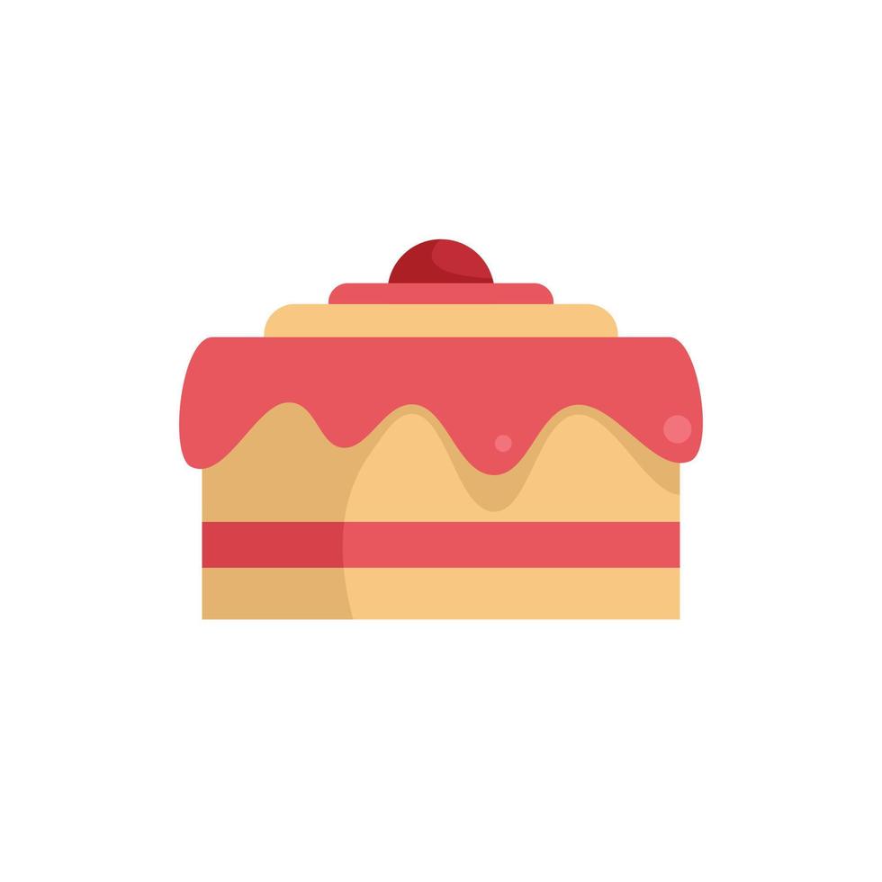 Muffin cake icon flat vector. Happy anniversary vector