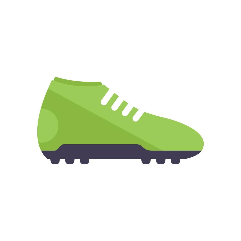 vector plano de icono de zapatillas de fútbol. zapato deportivo