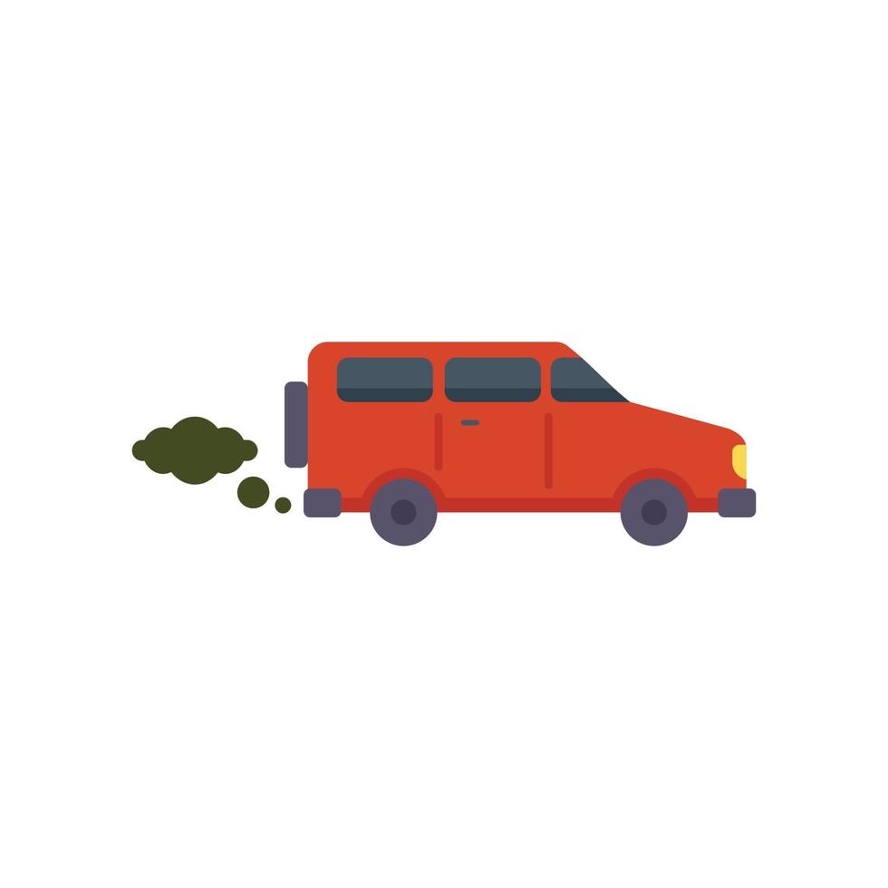 Gasoline car icon flat vector. Global temperature vector