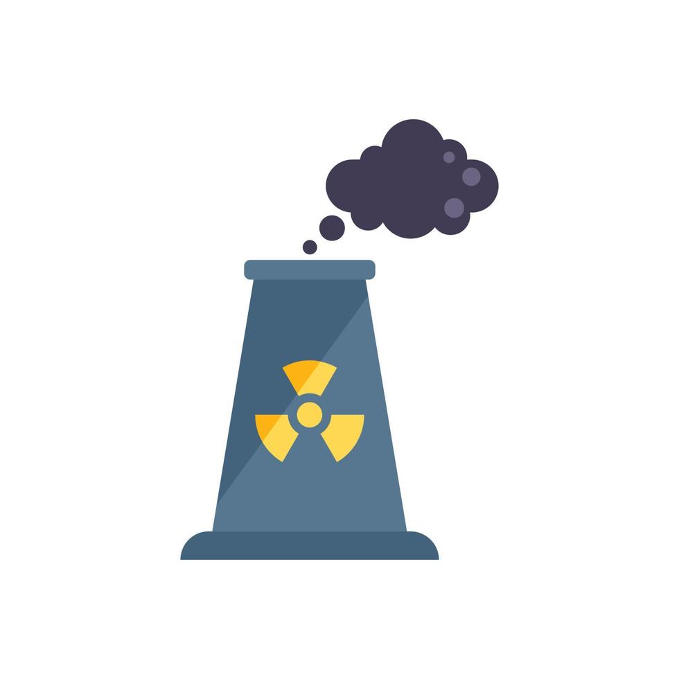 Nuclear plant icon flat vector. Global climate vector