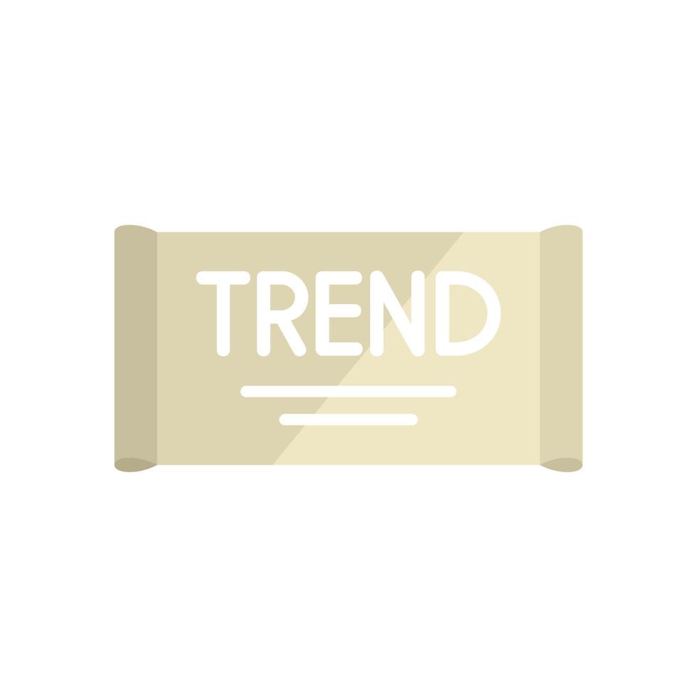 Trend cloth tag icon flat vector. Fabric label vector
