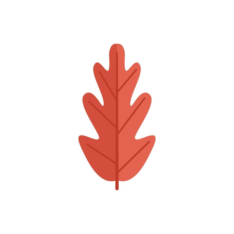 vector plano de icono de hoja roja. hoja de otoño