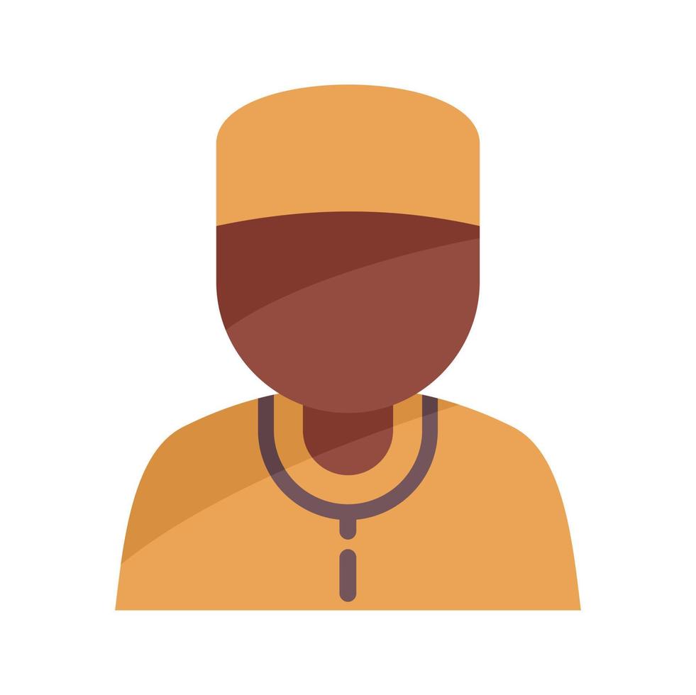 vector plano de icono de persona de negocios africanos. trabajo feliz