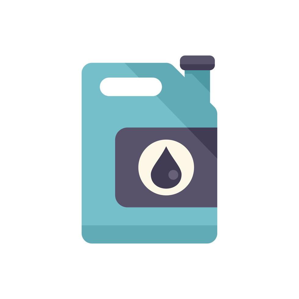 Oil canister icon flat vector. Earth climate vector