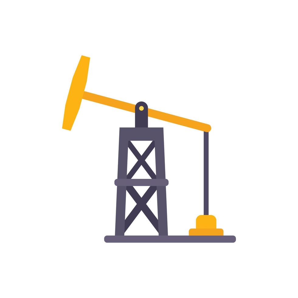 Petrol tower extract icon flat vector. Earth disaster vector