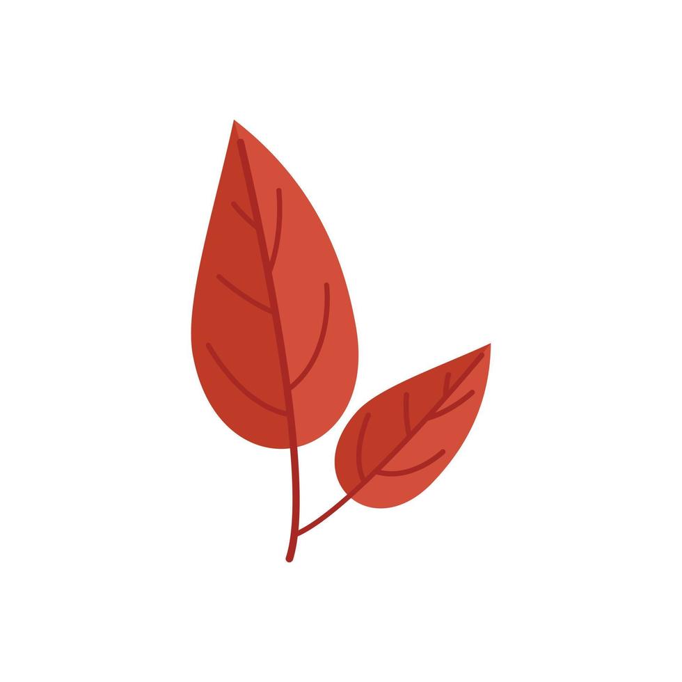 Forest leaf icon flat vector. Autumn fall vector