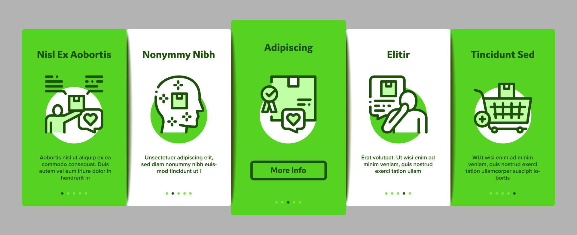 Buyer Customer Journey Onboarding Elements Icons Set Vector