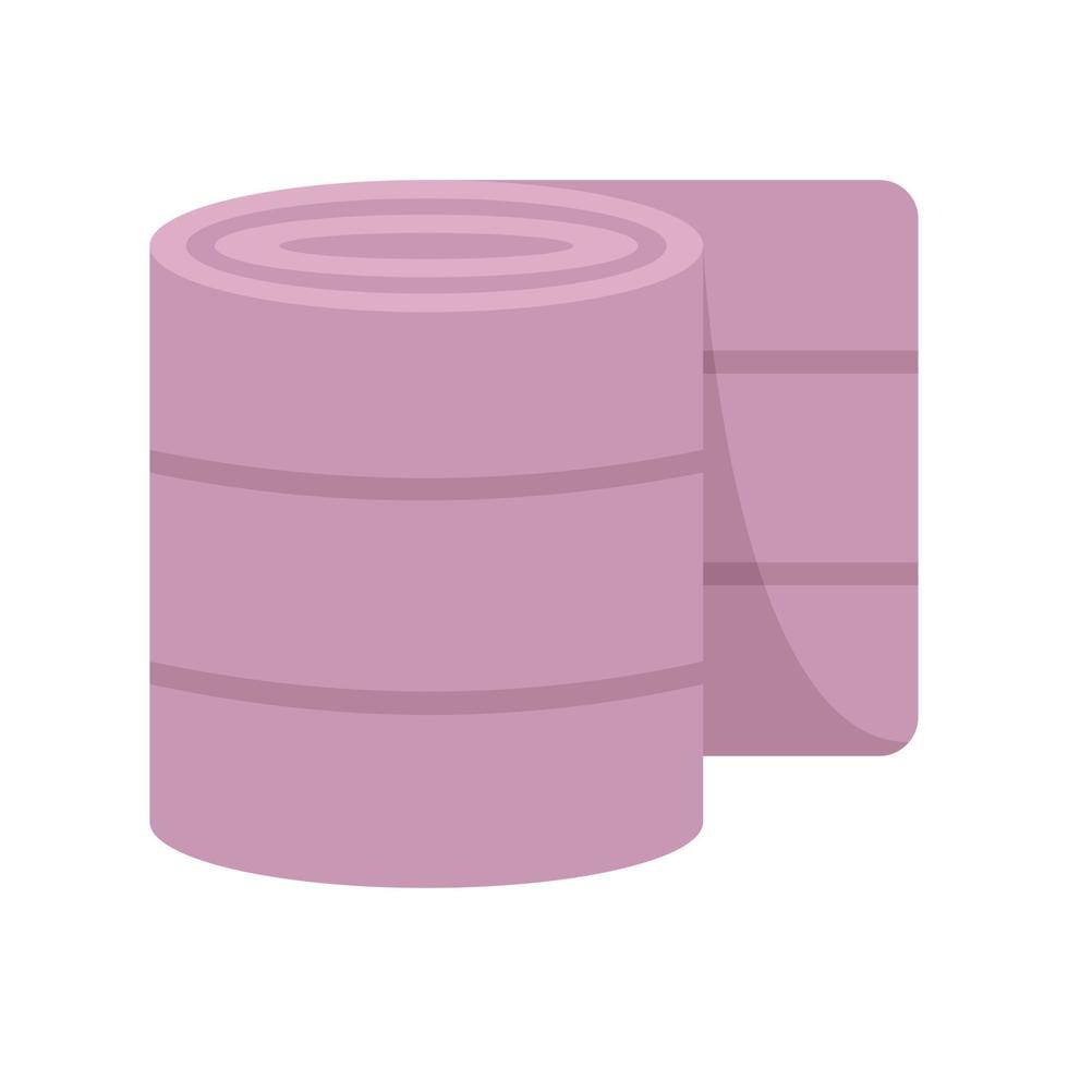 Textile roll bandage icon flat vector. Body damage vector