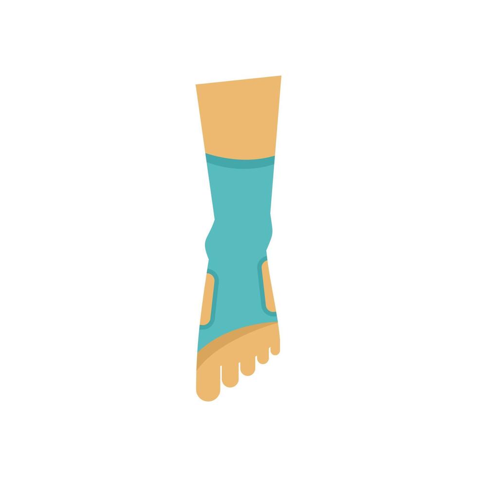 vector plano de icono de vendaje de pierna. herida de accidente