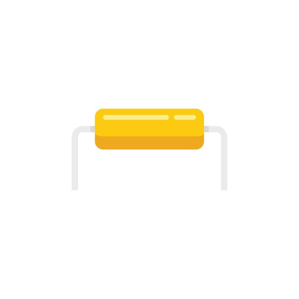 Alarm diode icon flat vector. Bulb component vector
