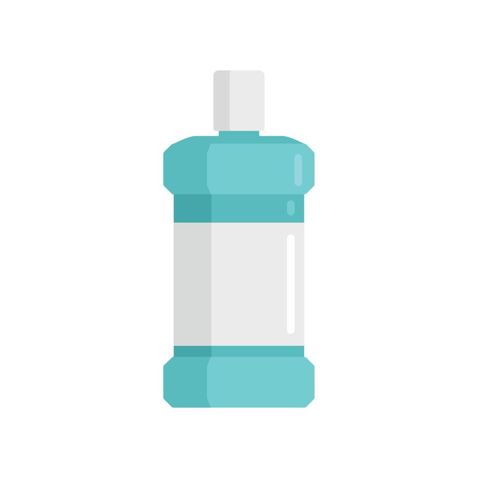 Clean mouthwash icon flat vector. Dental wash vector