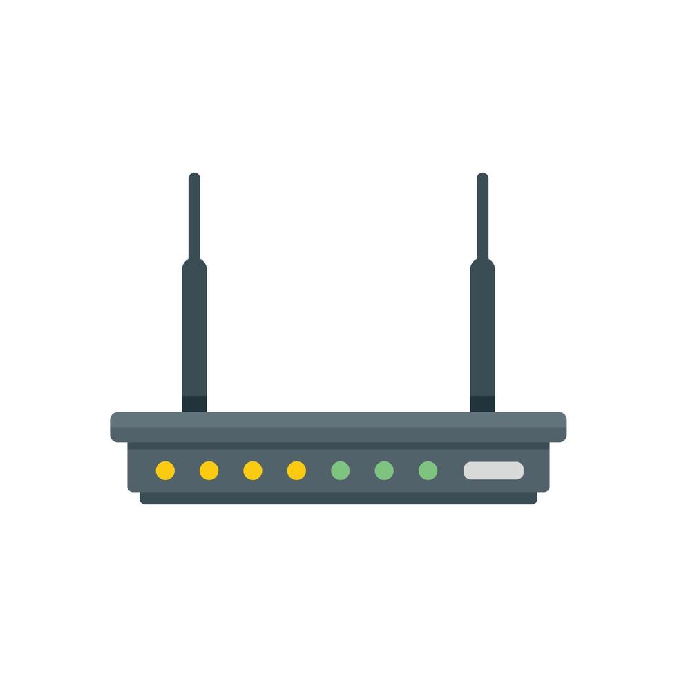 Device modem icon flat vector. Wifi internet vector