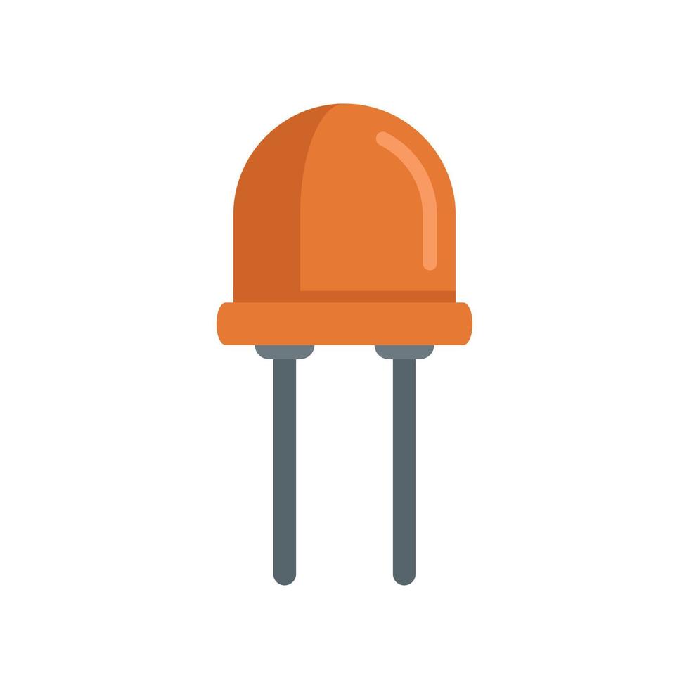 Diode element icon flat vector. Electric power vector