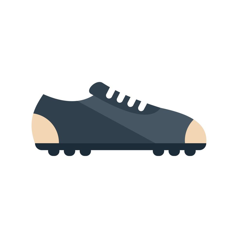 vector plano de icono de zapatillas de fútbol. zapato deportivo