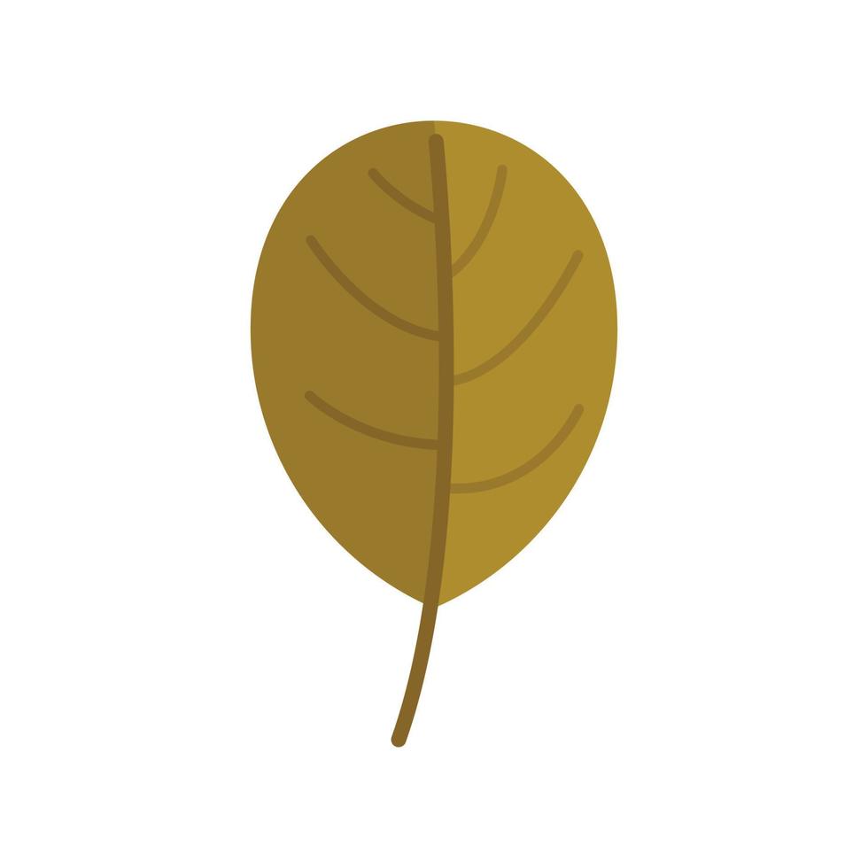 vector plano de icono de hoja de otoño redondo. follaje de arbol