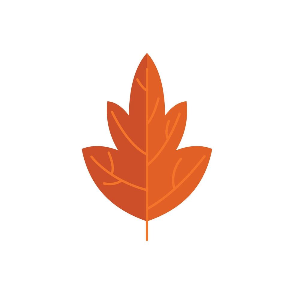 Fall leaf icon flat vector. Tree leaves vector