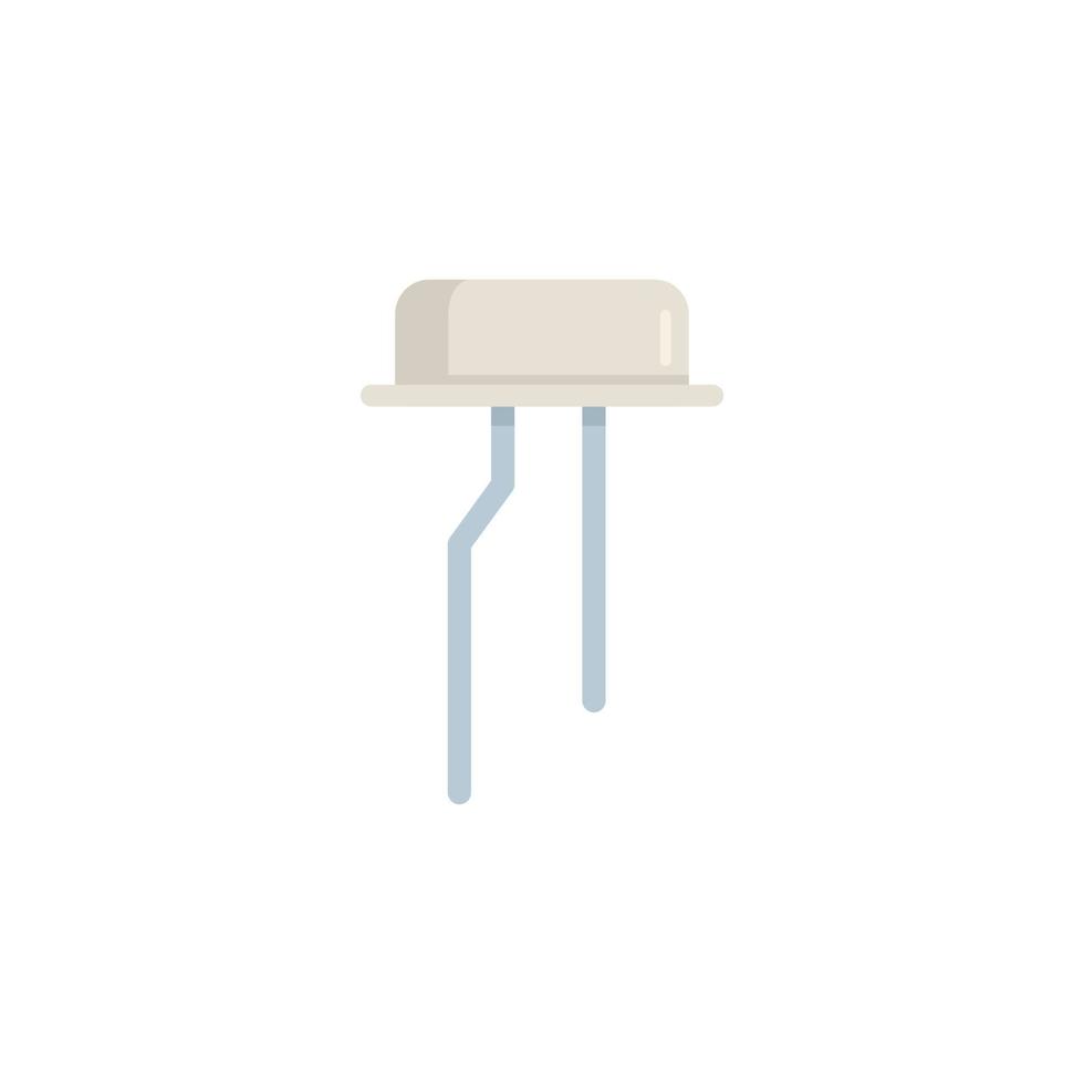 Diode icon flat vector. Led light vector