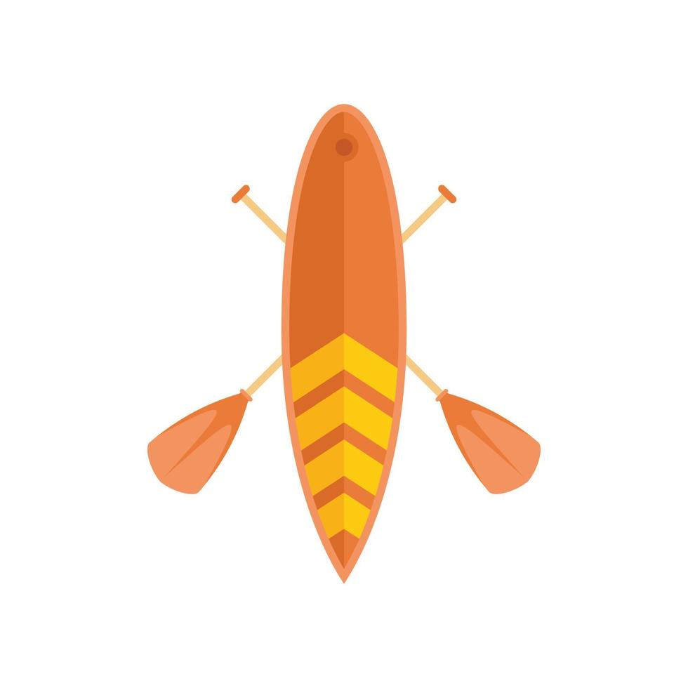 Recreation sup icon flat vector. Paddle board vector