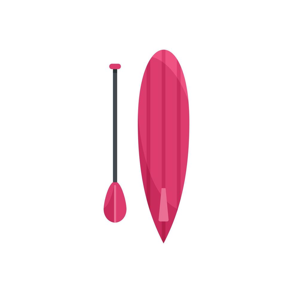 Sup surfing icon flat vector. Paddle board vector