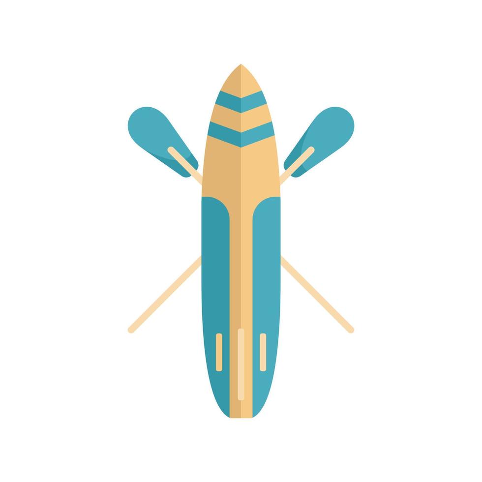 Sup paddle icon flat vector. Surf stand up vector